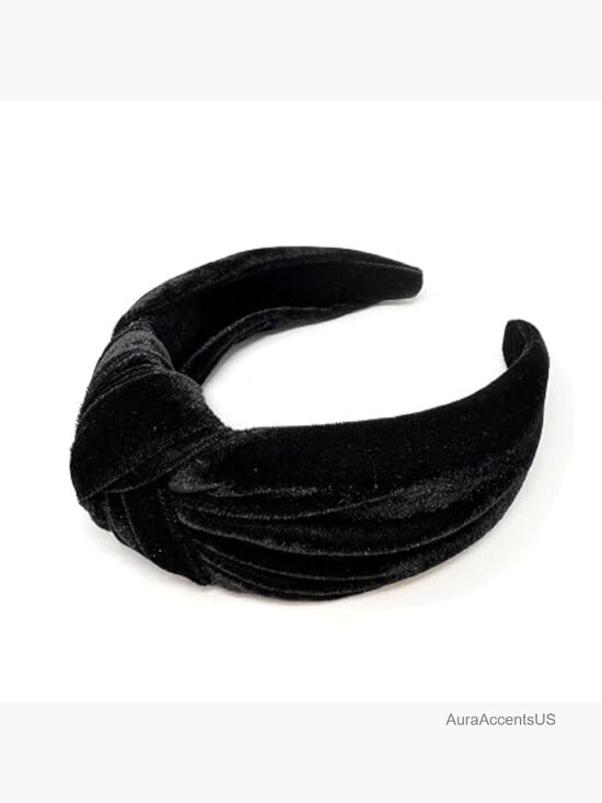 Wide Knotted Velvet Headband, Top Knot, Luxe Soft Fabric, Women\'s Hair Accessory